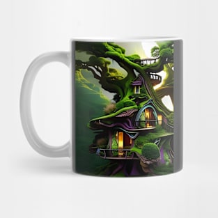 Fairy Fantasy Treehouse In Forest Mug